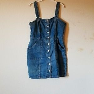 Short denim dress